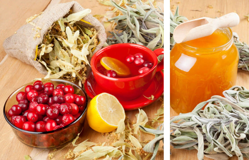 Bearberry tea honey herbs