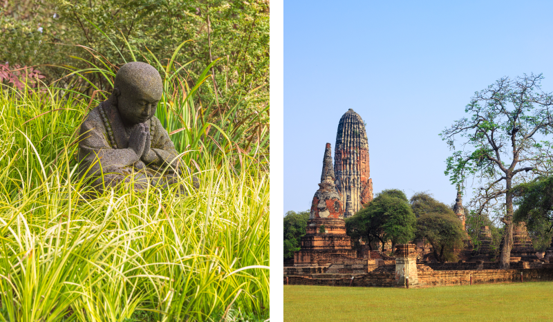 Buddha statue and thai temple